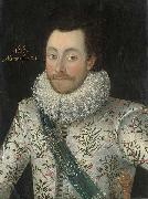 Robert Peake the Elder Portrait of Sir John Penruddock oil painting